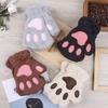 Lovely Plush Cat Claw Paw Gloves Plush Mittens Warm Soft Plush Short Fingerless Fluffy Bear Gloves Costume Half Finger Gloves