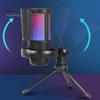 Игровой микрофон со штативом, шумоподавление, RGB-подсветка, дизайн, регулировка усиления, универсальный USB-микрофон с функцией Plug-Play