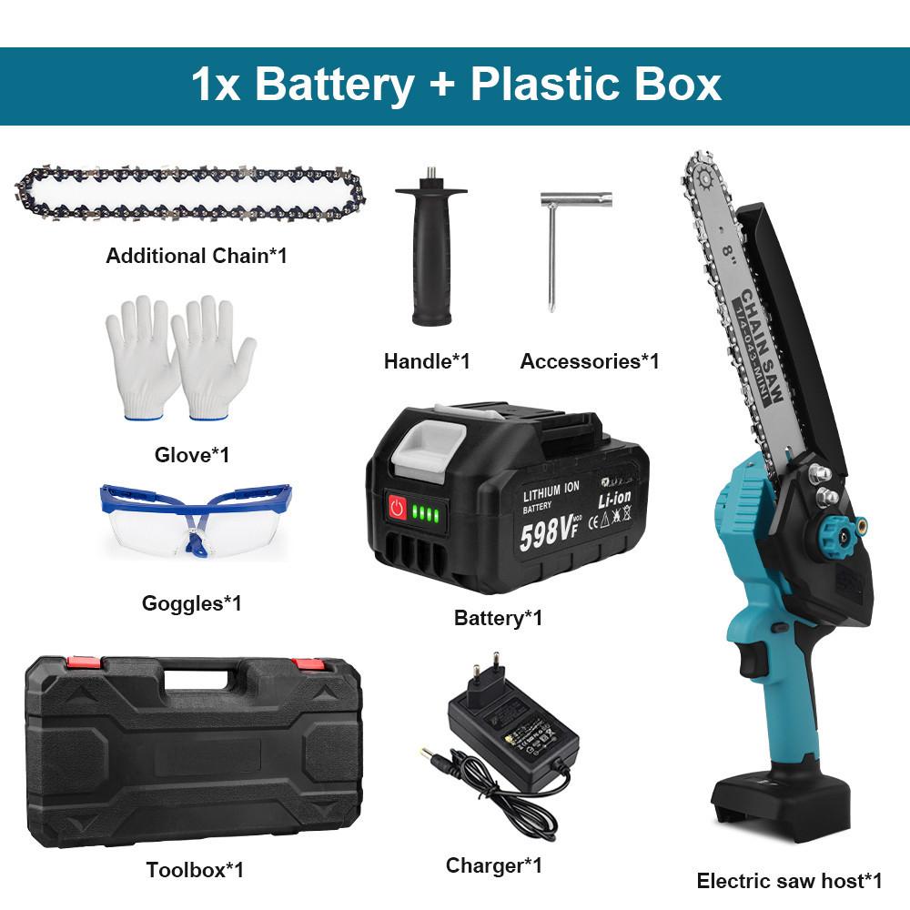 1500 Вт-1999 Вт 8-дюймовая бесщеточная электрическая цепная пила с масленкой, аккумуляторная ручная цепная пила для обрезки, портативные деревообрабатывающие режущие электроинструменты