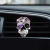 Панк Украшение для Салона Автомобиля Стразы Череп Клипса на Вентиляционное Отверстие, Персонализированный Стиль Блестящих Аксессуаров Ароматизатор для Вентиляции Автомобильная Декорация Подарок для Женщин