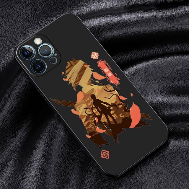 Чехол для Apple iPhone 14 13 11 12 Pro 7 XR X XS Max 8 Plus 6 6S SE 2022 13Pro, черный мягкий телефон, чехол аниме Genshin Impact Cute