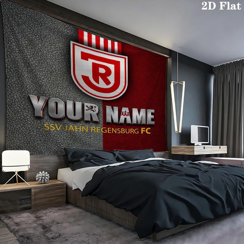 Ssv Jahn Regensburg Custom Name Wall Tapestry Aesthetic Wall Hanging Printed Fabric Blanket Decorative Tapestries for Bedroom Living Room Home Decor