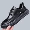 2025 New Men's Shoes Autumn Soft Sole Light Non-slip Casual Shoes Men's Versatile Breathable Trend British Men's Leather Shoes