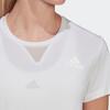Adidas Adizero Heat Solid Color Round Neck Reflective Logo Sports Short Sleeve T-Shirt Women Tops White HD9768