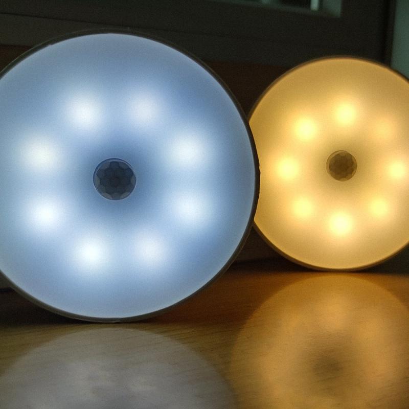 Датчик движения, беспроводной светодиодный ночник, декор спальни, детектор света, настенная декоративная лампа, светильник для лестницы, гардероба, прохода