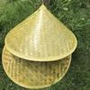 Chinese Retro Bamboo Rattan Fisherman Hat Handmade Weave Straw Bucket Hat Tourism Rain Dance Props Cone Fishing Sunshade Hat