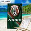 1PC Custom Name Beach Towel Italy Football Shield Beach Towel, Suitable for Camping, Travel, Beach Accessories, Super Absorbent, Family Gift