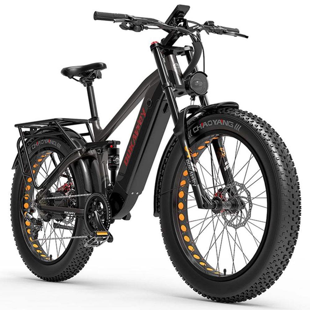 Lankeleisi Silvertip8 26-inch All-Terrain Full-Suspension Electric Bicycle,52V 1000W motor,maximum pedal-assist range of up to 150 km.
