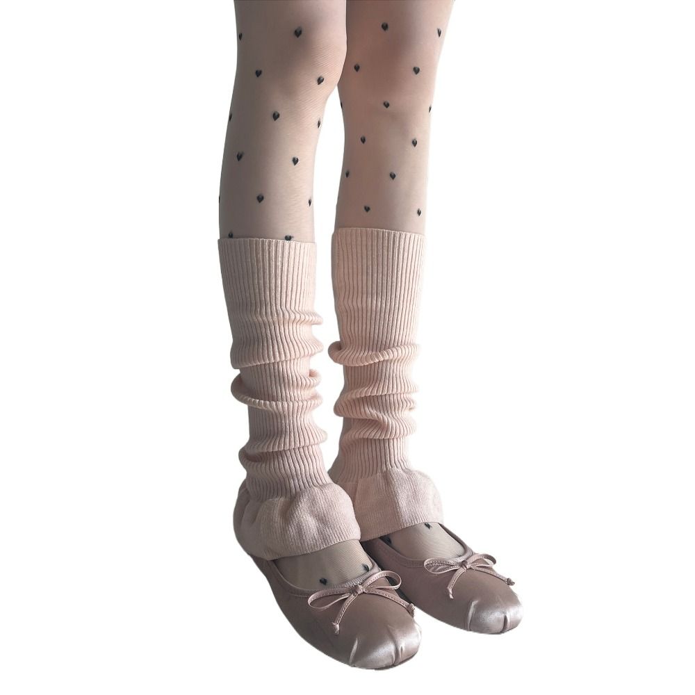 Ballet Style Knitted Foot Cover Y2K Women Leg Warmers Fashion Mid-tube Socks Girl