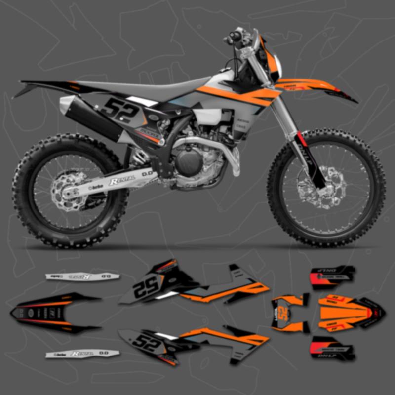 DSMTECH Наборы наклеек с графикой для мотоциклов KTM 125 250 300 350 450 2023-2025 SXF 2024-2026 EXC 006