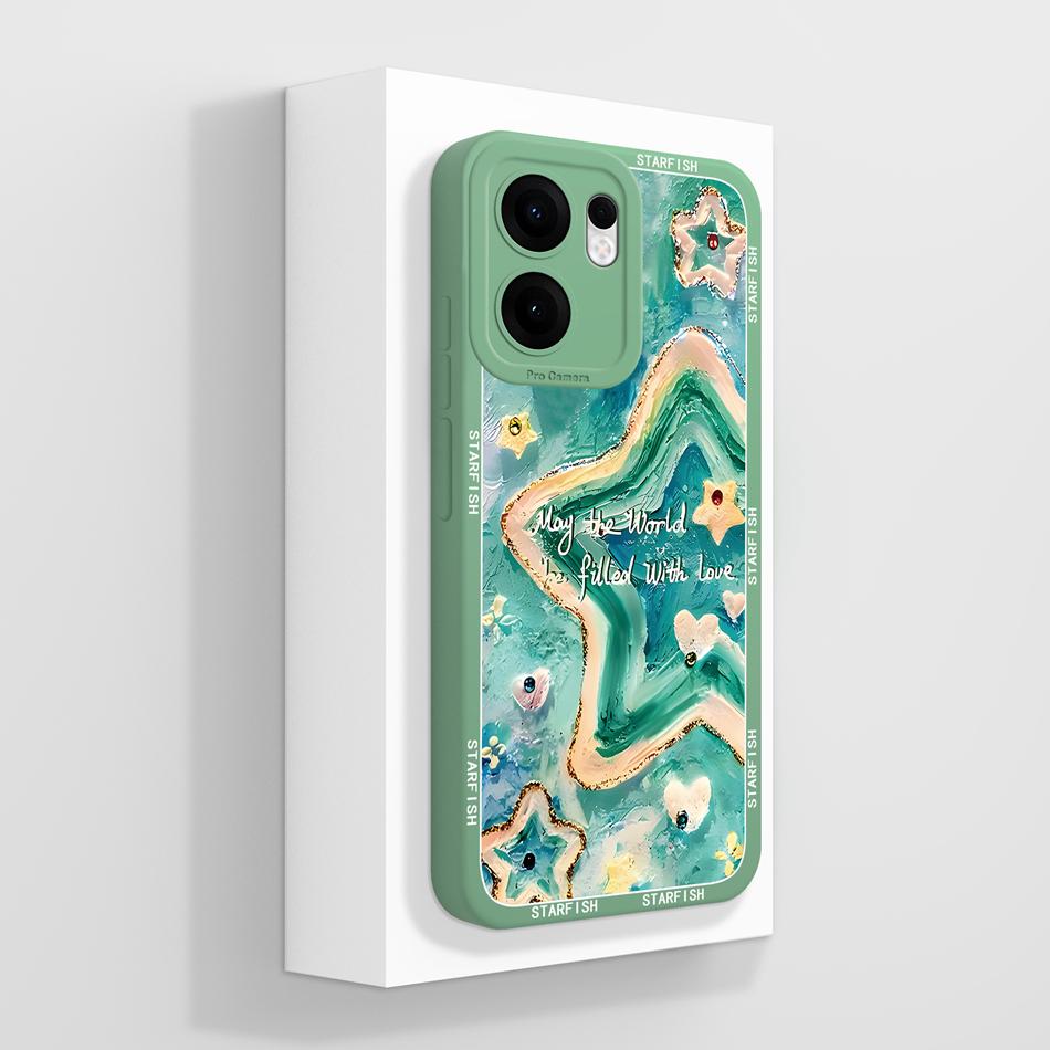 Case For Oppo Reno 13F 4G 5G Luxury Floral Print Soft Liquid Silicone High Quality Phone Shell For Reno13F Full Coverage Bumper