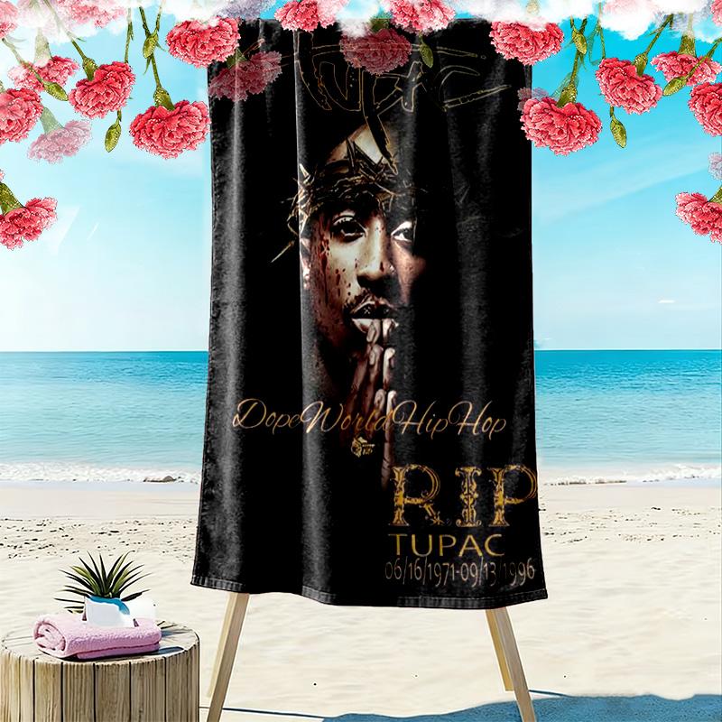 Urban Art Hip-Hop Legacy beach towel beach soft swim Absorbent bath towel Outdoor pool towel Outdoor picnic beach mat printing Fashion