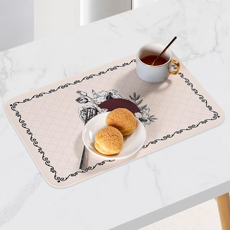 Водонепроницаемый, маслостойкий и устойчивый к ожогам коврик для обеденного стола в европейском стиле - роскошный кожаный стол и обеденный коврик