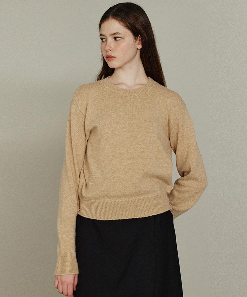 ITOV SEOUL Slit Button Round Knit Be