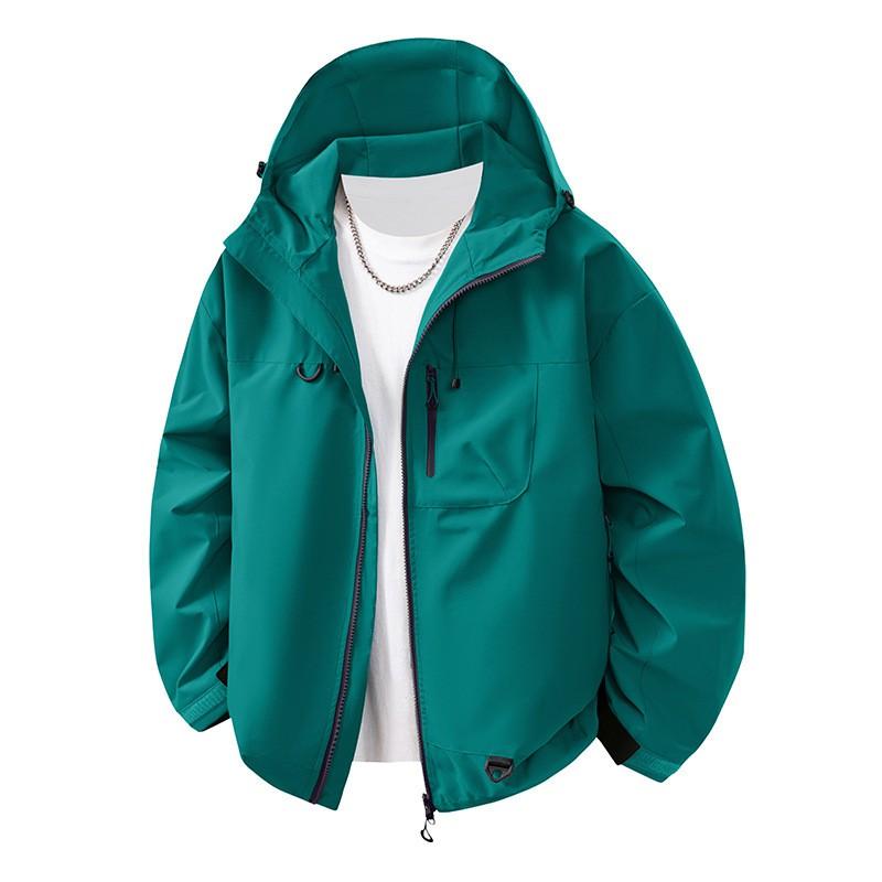 Mens Outdoor Jacket Casual Trendy Waterproof Windproof Hiking Coat