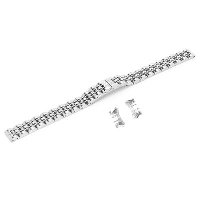 Ремешок для часов из нержавеющей стали с пряжкой-бабочкой, сменный ремешок для часов с регулируемой длиной