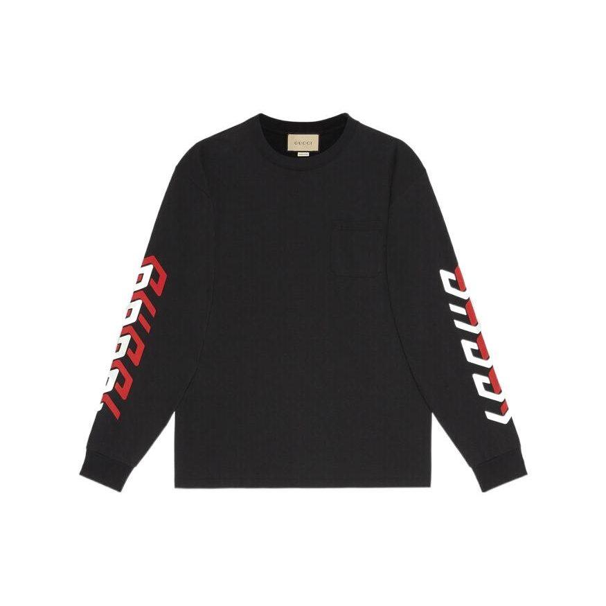 Gucci Футболка с круглым вырезом и зеркальным принтом логотипа 676063-XJDWA-1152