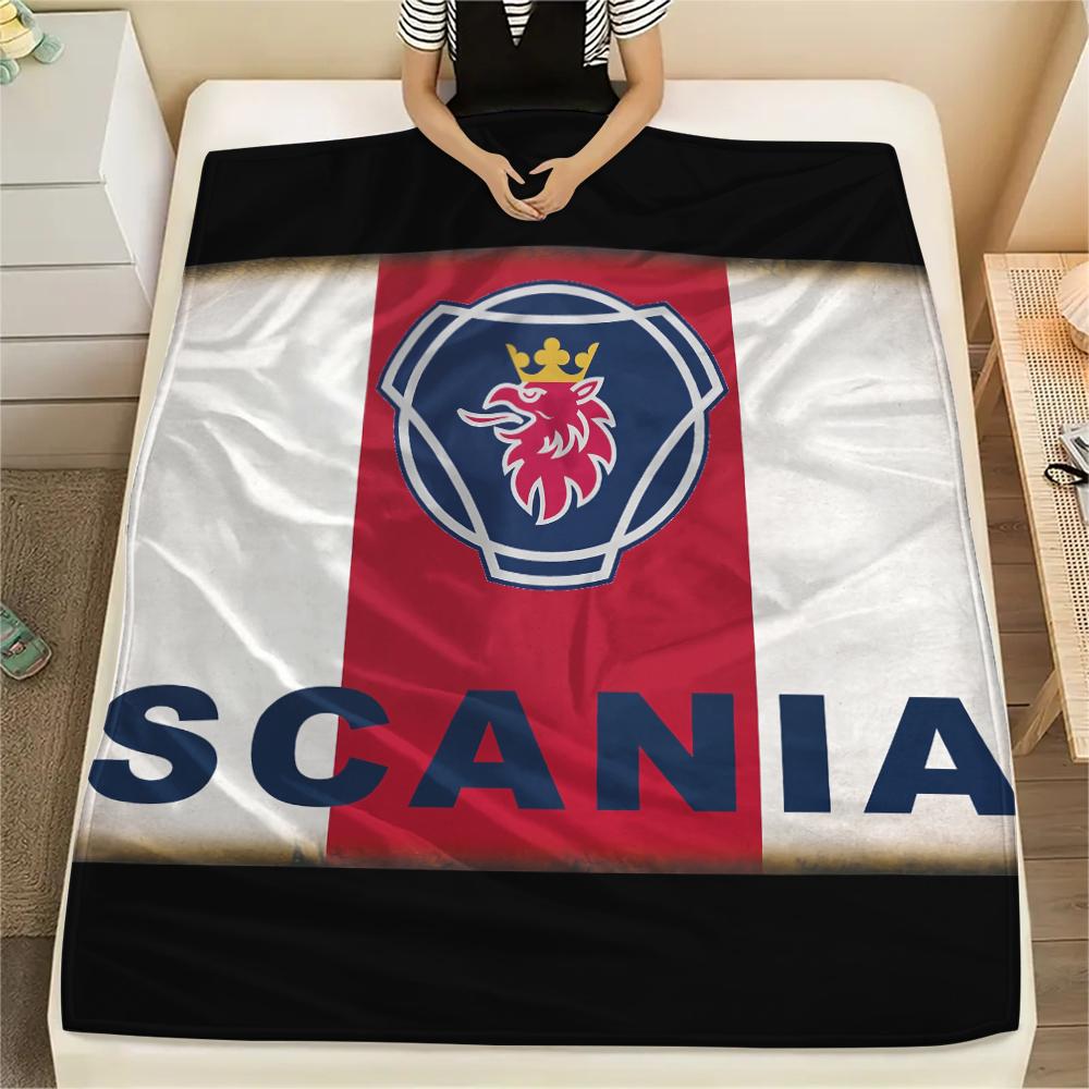 Scania logo,pattern Flannel Blanket, High quality Comfortable for All Seasons, Home Decor, Warmth and Comfort, Perfect for Gifts.