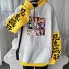 Demon Slayer Japan Anime Harajuku Hoodies Clothes Kawaii Ghost Kokushibou/Douma/Akaza/Hantengu Manga Loose Casual Sweatshirts