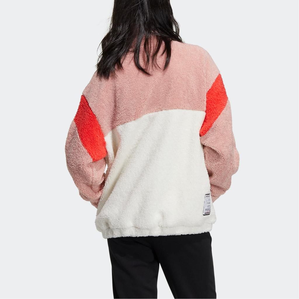 Adidas Куртка Neo Brlv с флисовым воротником, женская куртка, розовая, белая GU0836