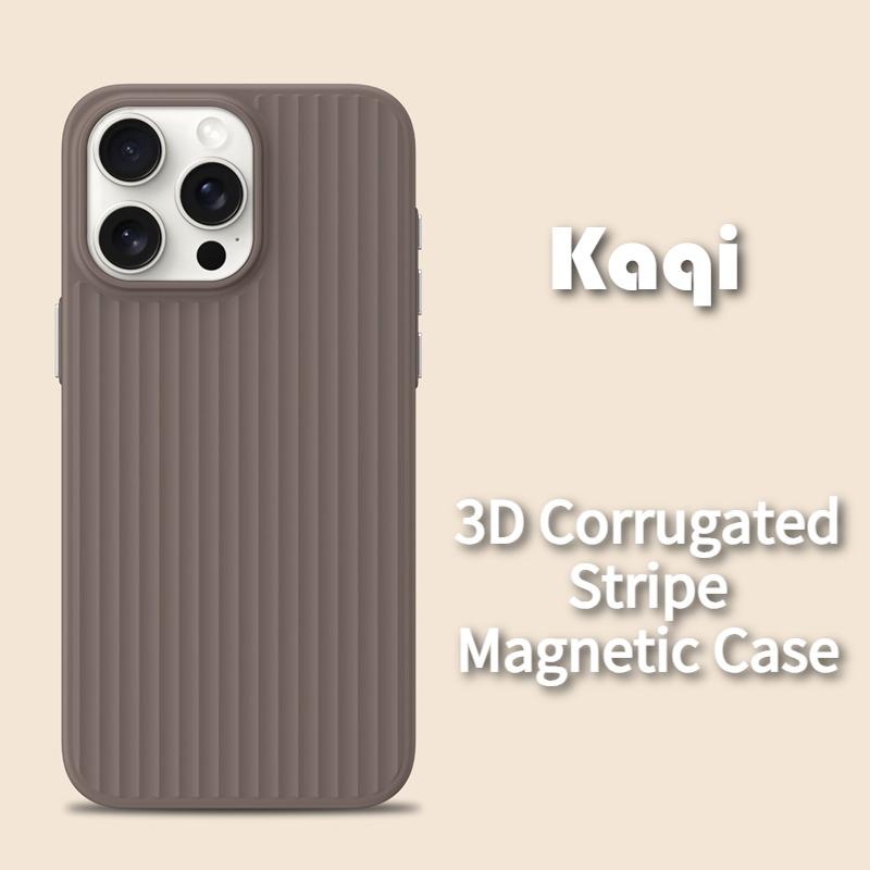 Оригинальная 3D-текстурированная магнитная крышка для багажа iPhone Air 17 16 15 14 13 12 Pro Max для беспроводной зарядки Magsafe Funda