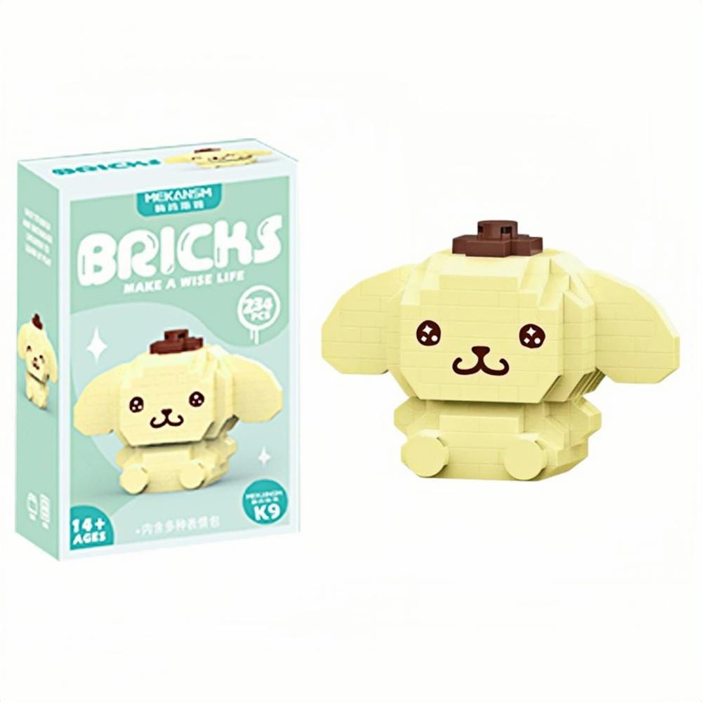 99 style Hello Kitty Building Blocks Cartoon Figures Kuromi Bricks My Melody Children's Assembly Toys Cinnamoroll Gift