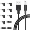 USB-кабель для зарядки DC 5V с многофункциональным адаптером 5521: Type-C и MicroUSB