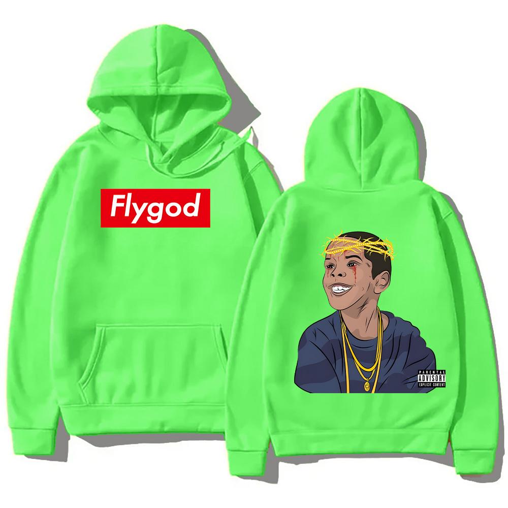 Поп-рэп-музыка Классика ретро-одежды Westside Gunn Flygod Толстовки с капюшоном Двусторонние толстовки с графическим принтом Унисекс Свободные свитера