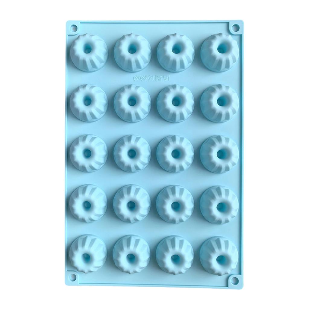 Функциональные 20-ячеечные мини-силиконовые формы для кексов Бандт, антипригарные формы для выпечки тортов, маффинов, брауни и пудингов
