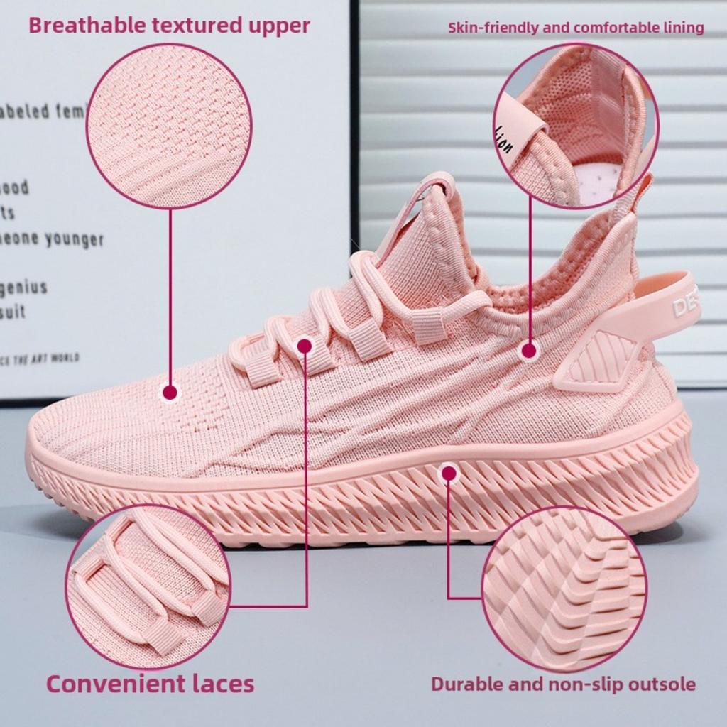 Shoes Women,Spring Fashion Casual Sneakers,Trendy Mesh Breathable Single Shoes