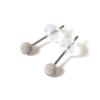 Earrings for Both Platinum 900 [OKKO] Women's Ears, Simple, Round, Round, 3mm, Matte,