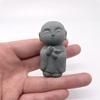 RemeeHi Jizo Statue Set, a Soothing and Cute Small Figurine, a Jizo Guardian Deity, Made of Granite, Perfect for Wishing Happiness and Good Fortune,