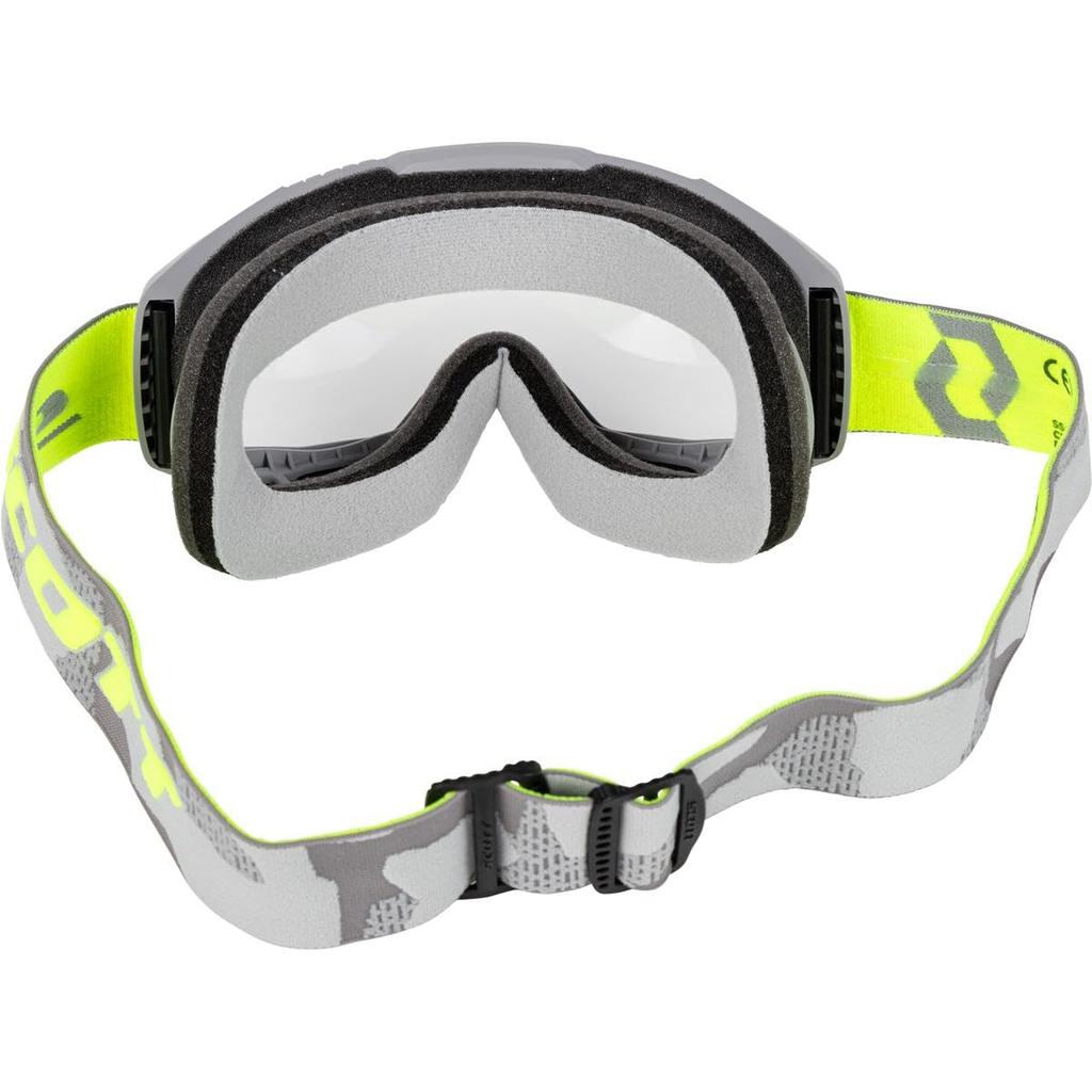 Scott 285537-7697113 Split OTG Goggles, Light Grey/Neon Yellow with Clear Works Lens