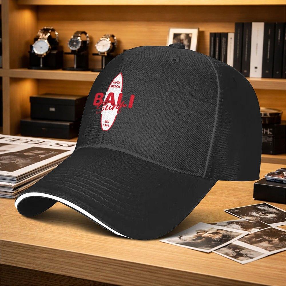 Bali Surf Fashion Adjustable Sandwich Baseball Cap Trendy Printed Duckbill Hat For Couples Fishing Golf Camping Hiking