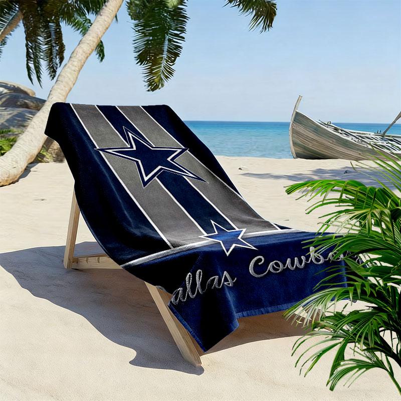 Dallas Cowboys Print Beach Towel, Large Soft Quick Dry Towel for Beach Camping Swimming