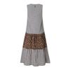 ZANZEA Women Casual O-neck Summer Plaid Print Sleeveless Long Dress