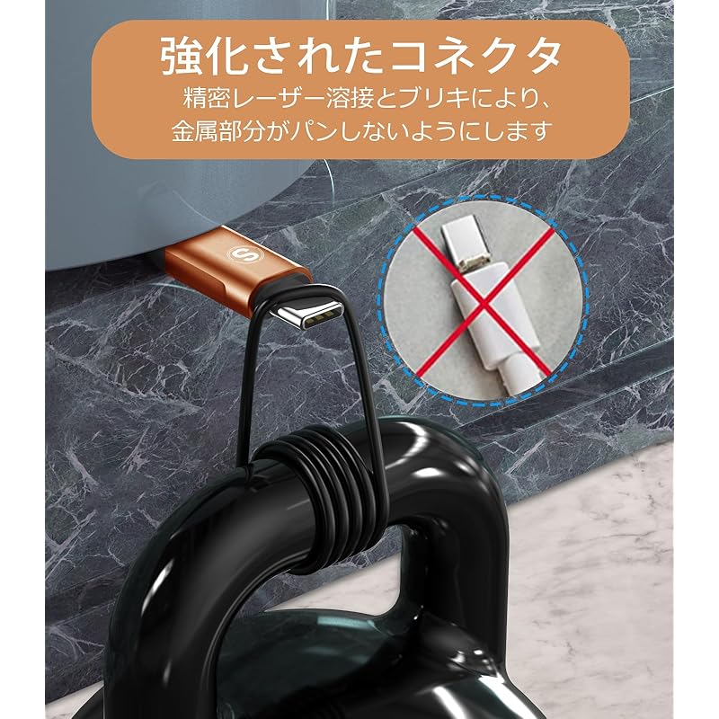 Кабель USB Type C [3 м/комплект из 2 шт.] Кабель Sweguard USB-C и USB-A 3,1 А [совместимый с быстрой зарядкой QC3.0] кабель для зарядки типа C для iPhone16/iPhone 15 Pro MAX,