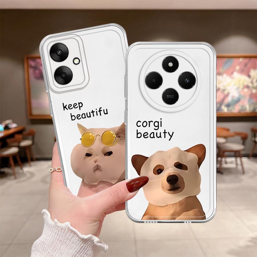 Мягкий чехол для телефона для Xiaomi Poco X3 Pro X3 NFC Смешной узор с кошкой и собакой