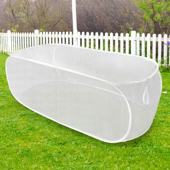 Garden Netting for Raised Beds Foldable Mesh Plant Cage with Ground Stakes Insect Bird Control Raised Bed Cover for Plant Protection