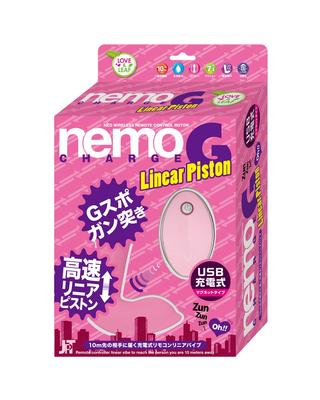 JAPANTOYZ nemo G Линейный поршневой Нео Перезаряжаемый Пульт дистанционного управления Ротор, Розовый