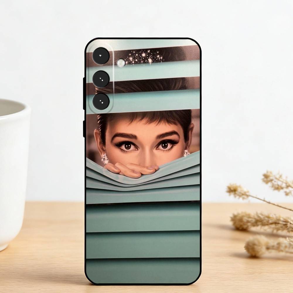 Actress A-Audrey Hepburn Phone Case For Samsung Galaxy A73,A72,A71,A70,A53,A52,A51,Others Soft Black Cover