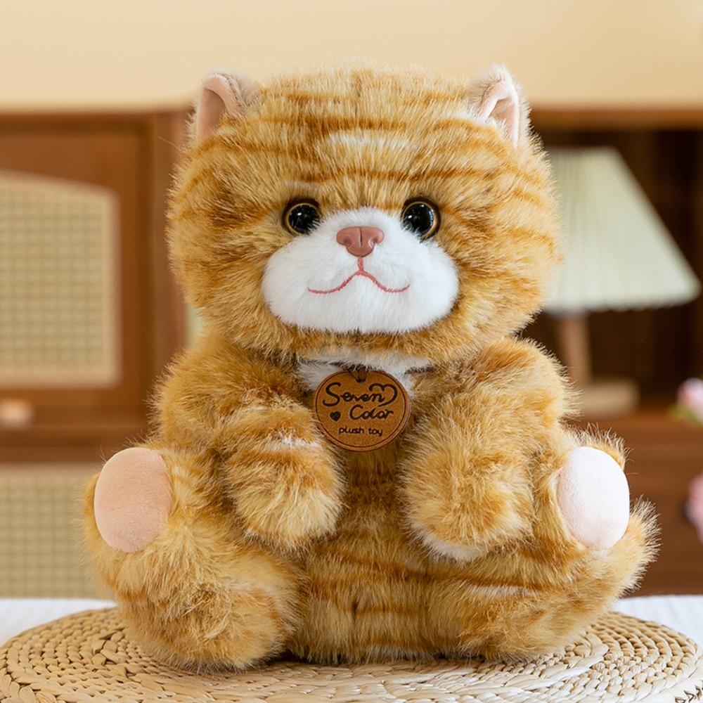 Stuffed Doll Simulation Cat Plush Toys Fluffy Animal Cartoon Kitty Dolls Car Decor