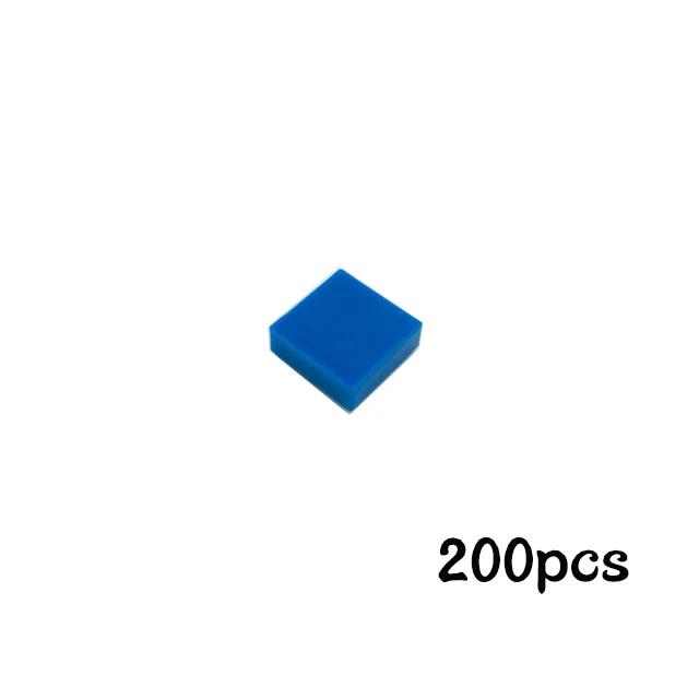 200 шт. Плоская плитка 1x1 Гладкие Строительные Блоки Оптом Дополнения МОЯ СОБСТВЕННАЯ КОНСТРУКЦИЯ Блоки 3070 Деталей Строительный Фитинг Бренд Детские Игрушки