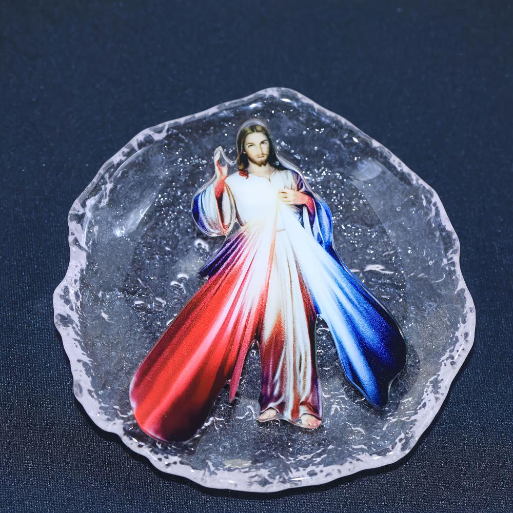 2D Flat Holy Inspired Acrylic Brooch Unisex Fashion Accessory for Coat Sweater Scarf