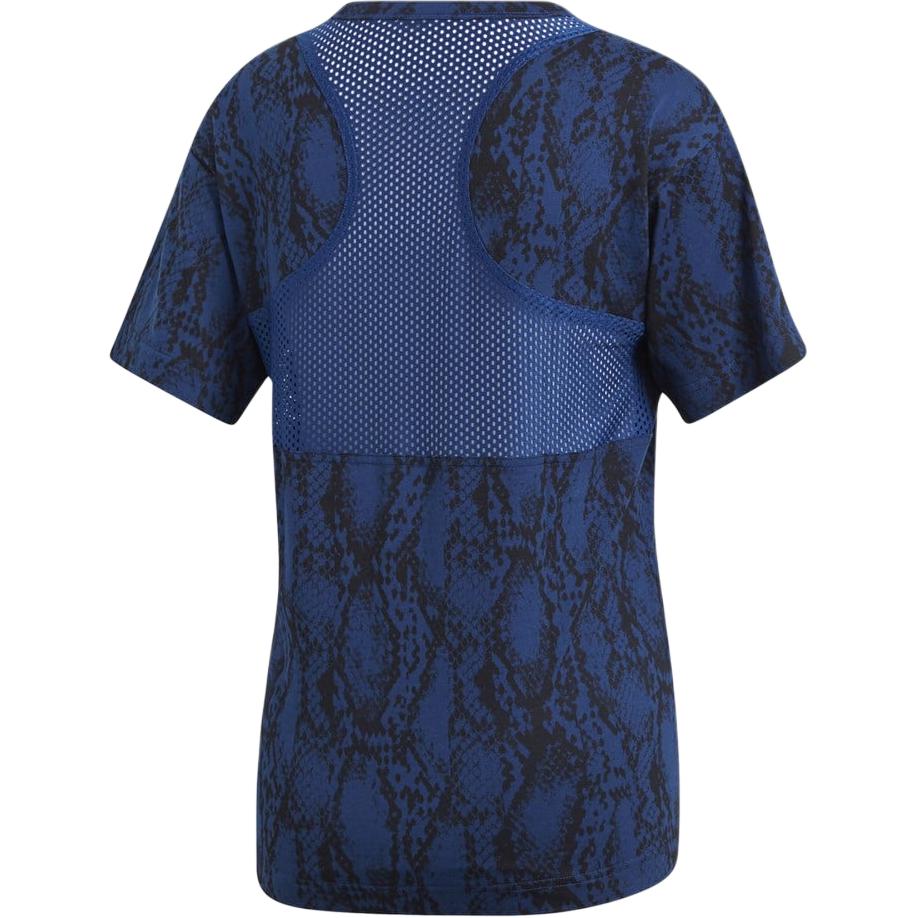 Adidas Stella McCartney Gradient Soft Comfortable Universal с коротким рукавом Футболка Женские топы Синий DT9233