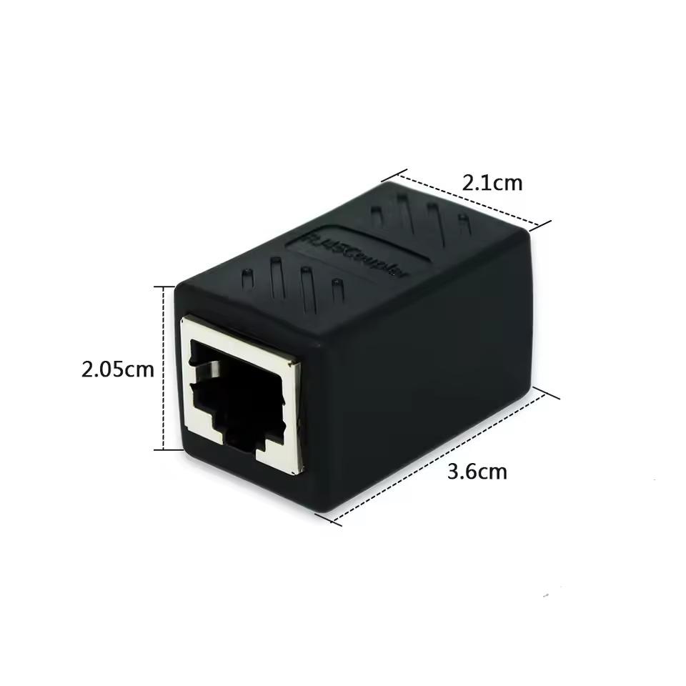 New RJ45 Connector Cat7/6 Ethernet Adapter Gigabit Interface Network Extender Convertor For Extension Cable Female to Female