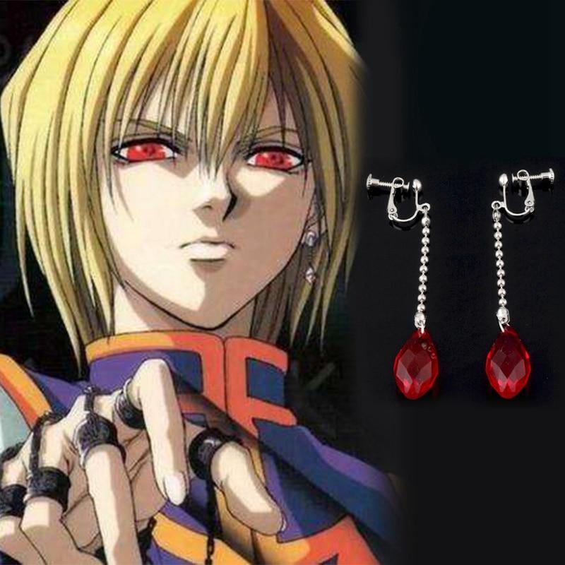 1 пара серег аниме Курапика Hunter X Hunter косплей реквизит кулон