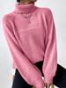 Loose Sweater Women's Solid Color Warm Pullover Top