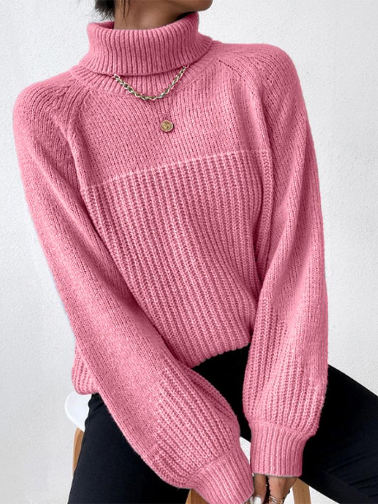 Loose Sweater Women's Solid Color Warm Pullover Top