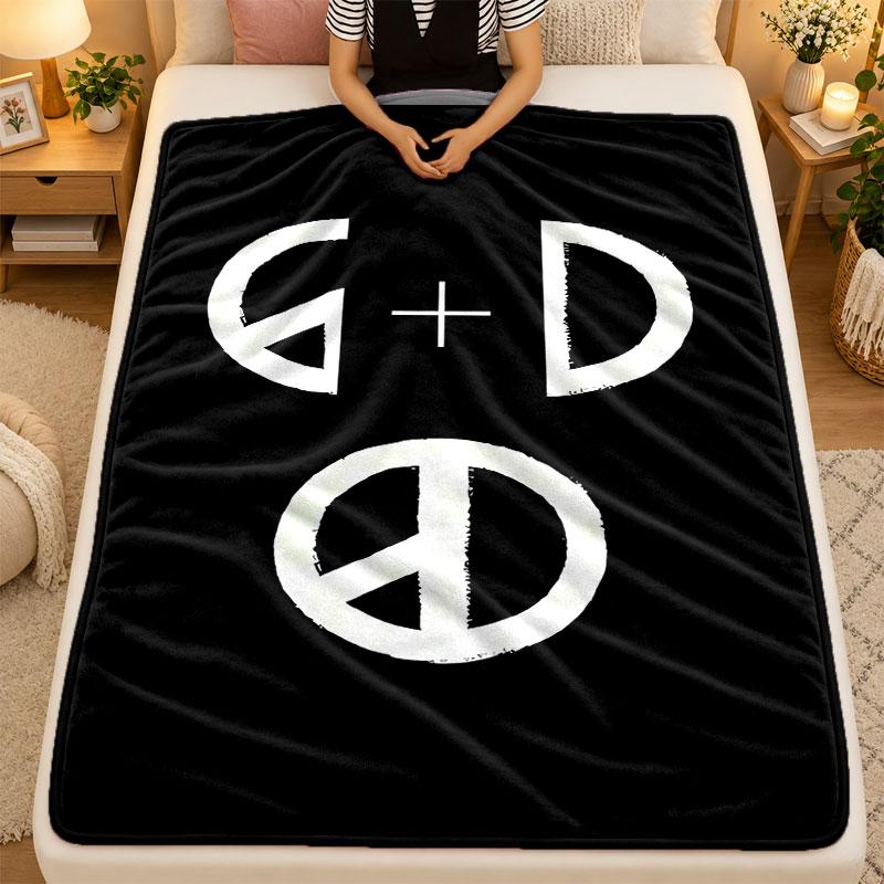 Flannel BlanketPeaceminusone Warm Soft Throw Blanket for Indoor Sofa Bed Living Room Use